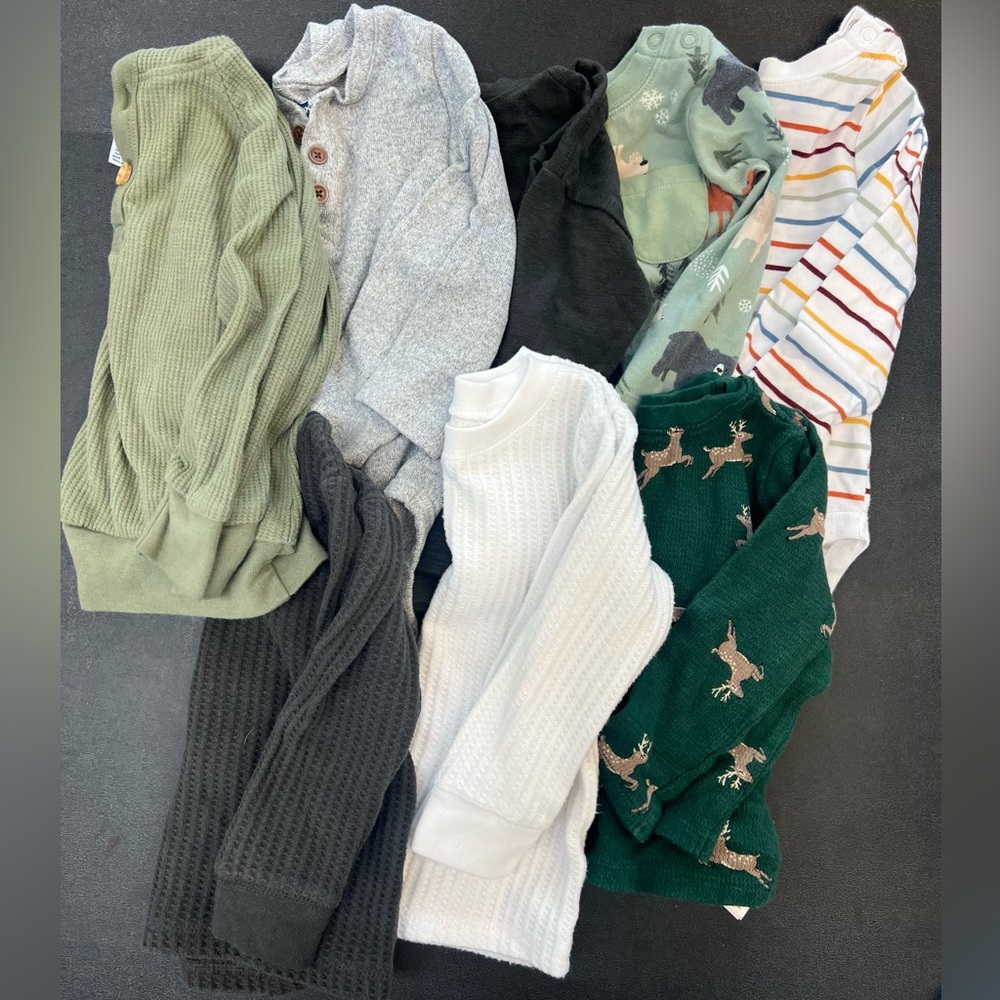 Lots of 18 month long sleeve boys shirts